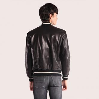 凯撒正品/KAISER PRINCE/时尚拼皮休闲夹克皮衣/11209 原价8400