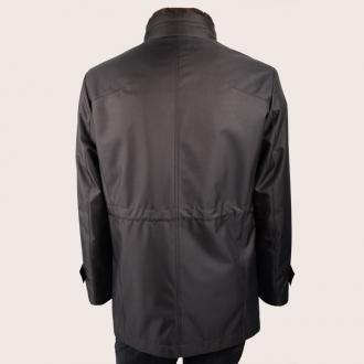 2011新品/凯撒正品/水貂毛领兔毛内胆男士商务休闲皮草风衣/KFMDH11702
