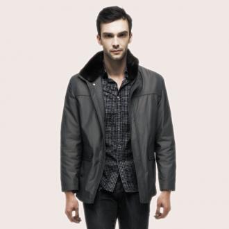 2011新品/凯撒正品/男士水貂毛领兔毛内胆皮草风衣/KFMDH11803 