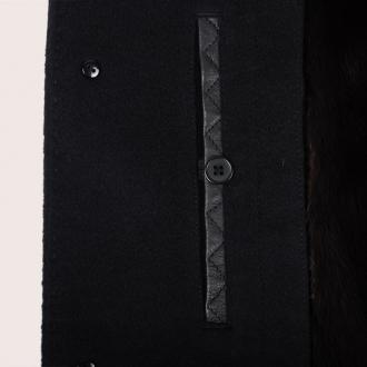 2011新款/凯撒正品/简约貂皮内胆男士休闲皮草风衣/KFMDH11810