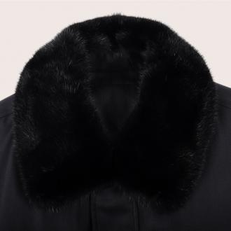 2011新款/凯撒正品/水貂内胆商务休闲男士皮草风衣/KFMDH11812 