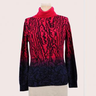 2011新品/凯撒正品/经典玫瑰花高领百搭修身羊毛衫/KFWDL11401