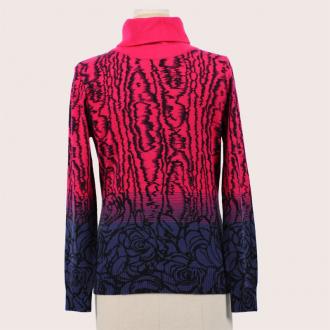 2011新品/凯撒正品/经典玫瑰花高领百搭修身羊毛衫/KFWDL11401