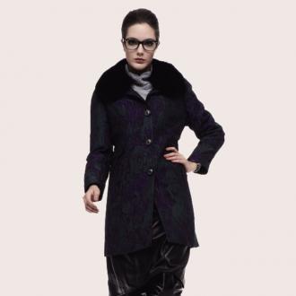 2011新品/凯撒正品/奢华毛领百搭修身长棉褛/KFWDV11115