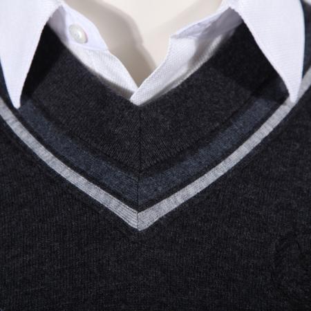 凯撒正品/修身/百搭/撞色/V领羊毛衫/KFMCL11301/促销包邮