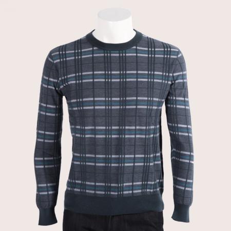 凯撒正品/圆领/格纹/商务休闲/男羊毛衫/KFMCL11304/促销包邮