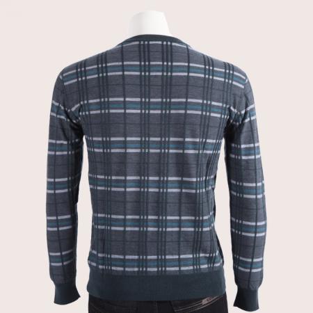 凯撒正品/圆领/格纹/商务休闲/男羊毛衫/KFMCL11304/促销包邮
