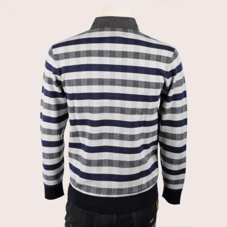 2011新款/凯撒正品/经典百搭条纹翻领羊毛衣/KFMDL11206