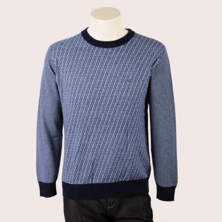 2011新款/凯撒正品/经典圆领格纹羊绒毛衣/KFMDL11207