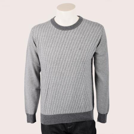 2011新款/凯撒正品/经典圆领格纹羊绒毛衣/KFMDL11207