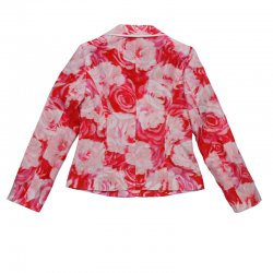 凯撒正品玫瑰花朵收腰一粒扣小西装OL通勤西服外套 新品12008