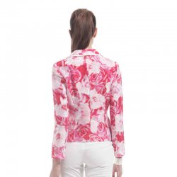  凯撒正品玫瑰花朵收腰一粒扣小西装OL通勤西服外套 新品12008