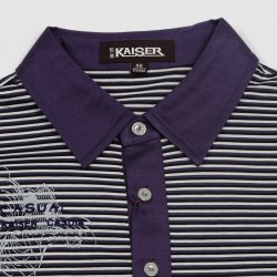 正品凯撒11411纯棉条纹翻领男装针织T恤 春夏新品新款