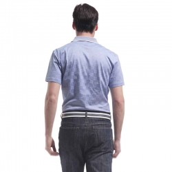 凯撒正品 夏季新品印花条纹男装短袖休闲T恤polo12402