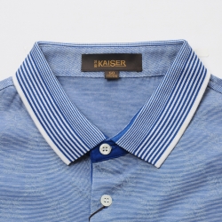 凯撒正品 夏季新品印花条纹男装短袖休闲T恤polo12402